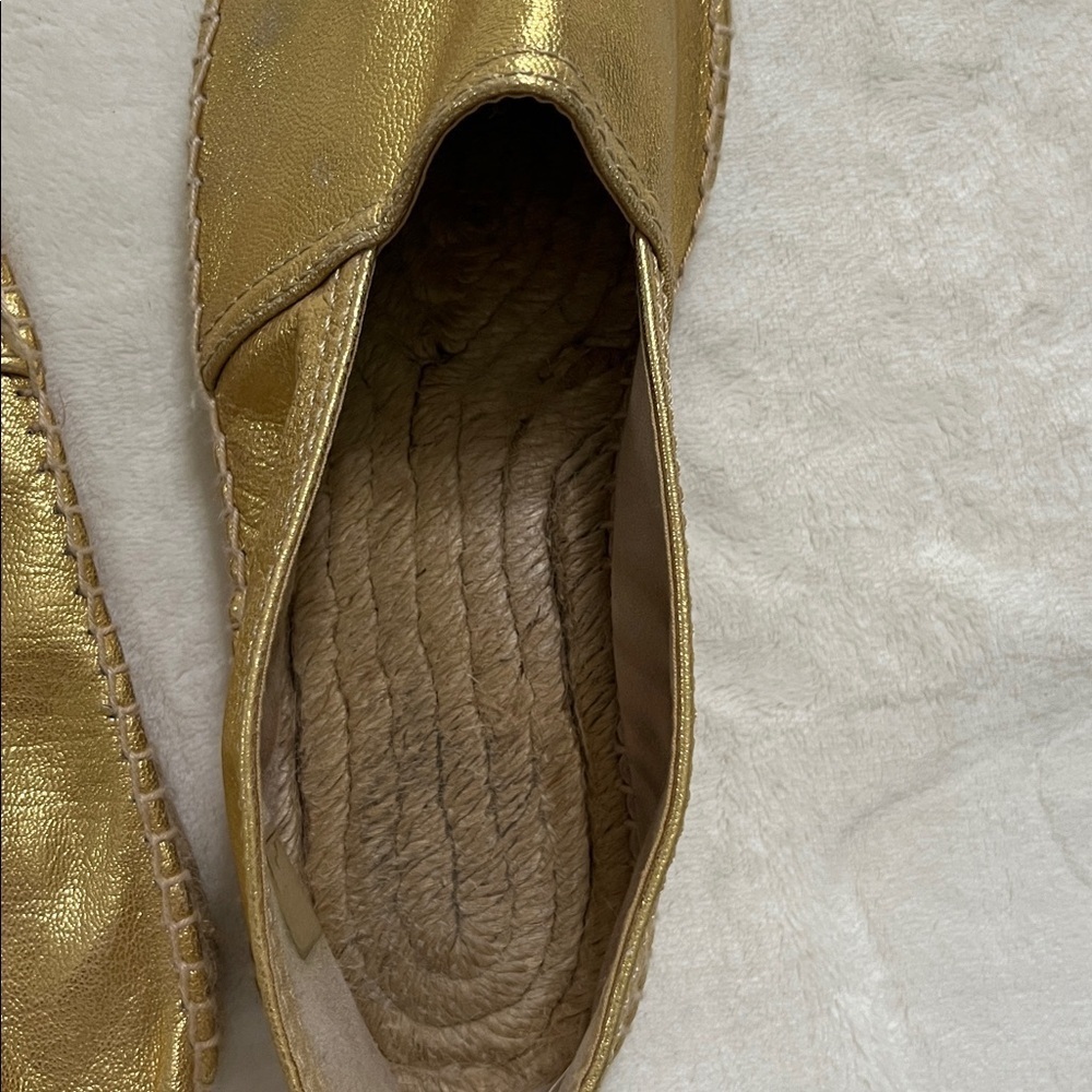Penelope Chilvers Gold Espadrille Slip-Ons - Picture 9 of 15